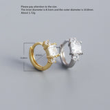 925 Silver Earring Geometric Cross Lines Ear Ring