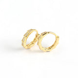 925 Silver Round Hoop Earring with Zircon