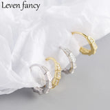 925 Silver Round Hoop Earring with Zircon