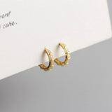 925 Silver Round Hoop Earring with Zircon