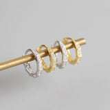 925 Silver Round Hoop Earring with Zircon