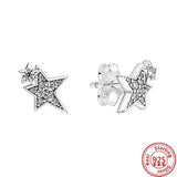 925 Silver Heart Arrow Stud Earrings DIY