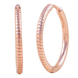 925 Silver Interlinked Circles Open Heart Double Hoop Earring