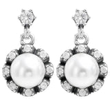 925 Silver Interlinked Circles Open Heart Double Hoop Earring