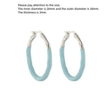 925 Silver Earring C Shape Heart Dripping Oil Ear Ring Retro Female Ear J