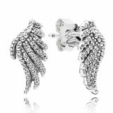 925 Silver Earring Knotted Hearts Love Symbol Polished Crown