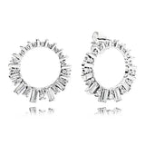 925 Silver Earring Knotted Hearts Love Symbol Polished Crown