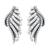 925 Silver Knotted Hearts Crown Infinity Earrings for Women