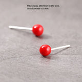 925 Silver Earring Love Zircon Stud Earrings Wild Women Girl Ear Jewel
