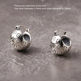 925 Silver Minimalistic Checkerboard U Oval Ear Ring