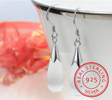 925 Silver Moonlight Opal Drop Earrings Zircon Water Droplets