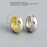 925 Silver Spiral Loop U-Shape Earring Stylish Woman Ear Jewelry