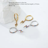 925 Silver Opal Slub Zircon Drop Earring