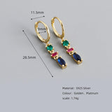 Heart Shaped Opal Stone Drop Earring