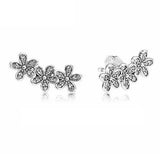 925 Silver Pave & Logo Circle Reversible Stud Earrings