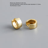 925 Sterling Silver Earring Wide-Brimmed Geometric Textures Ear Ring