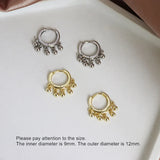925 Silver Round Star Tassel Ear Ring Unique Girl Jewelry
