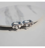925 Silver Round Star Tassel Ear Ring Unique Girl Jewelry