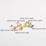 925 Silver Small Crown Zircon Stud Earring