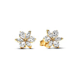 925 Silver Circle & Infinity Stud Earrings Square Sparkle Pandor Fine Jewelry