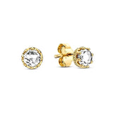 925 Silver Circle & Infinity Stud Earrings Square Sparkle Pandor Fine Jewelry