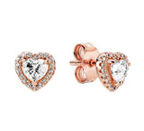 925 Silver Sparkling Snowflakes Stud Earrings Wedding Party Jewelry