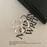 925 Silver Earring Square Heart Freshwater Pearls Drop