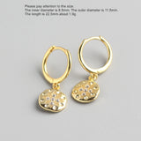 925 Silver Vintage Baroque Studded Oval Drop Earring