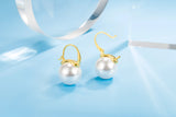 925 Silver Pearl Earring 18k Engagement Party Jewelry Gift Women