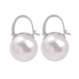 925 Silver Pearl Earring 18k Engagement Party Jewelry Gift Women