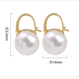 925 Silver Pearl Earring 18k Engagement Party Jewelry Gift Women