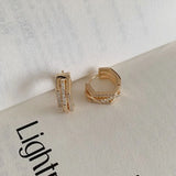 925 Silver Zircon Butterfly Flower Ear Ring