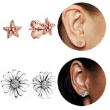 925 Silver Asymmetrical Heart Circular Hoop Earrings for Women