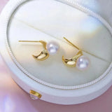 925 Sterling Silver Earrings Base for 7-8mm Pearls