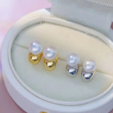 925 Sterling Silver Earrings Base for 7-8mm Pearls