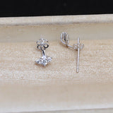 925 Sterling Silver Earrings Base for 8-10mm Pearls