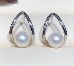 925 Silver Earrings Base Mountings for Beads Stones Agate Jade