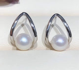 925 Silver Earrings Base Mountings for Beads Stones Agate Jade