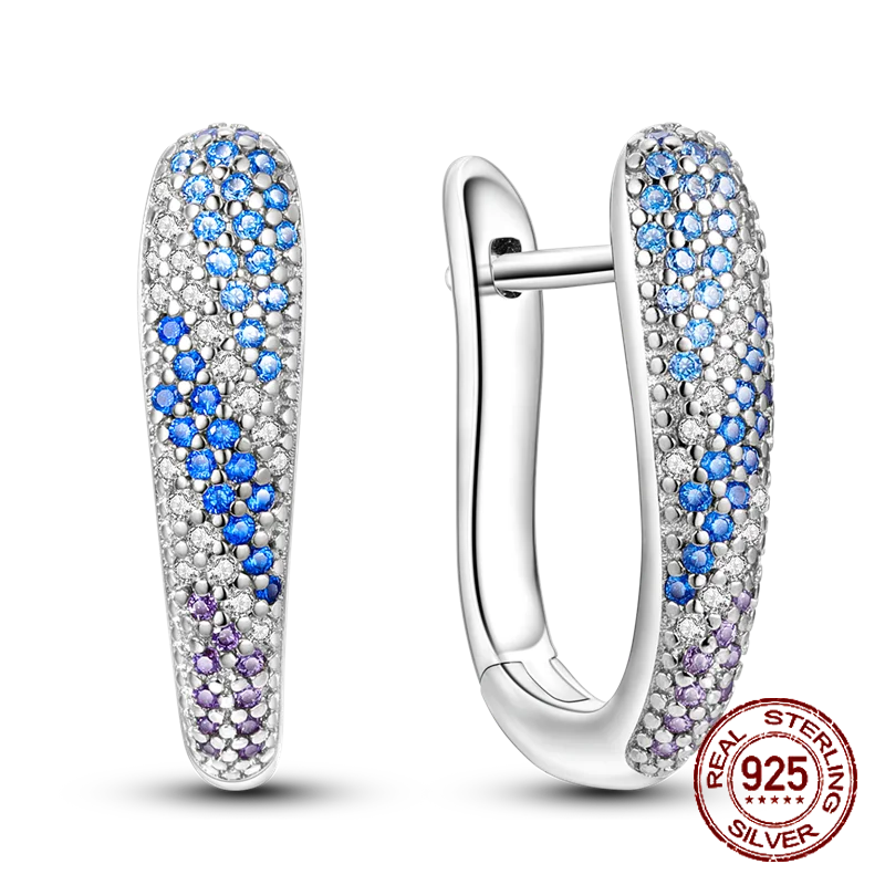 925 Silver Butterfly Moon Star Earrings Women