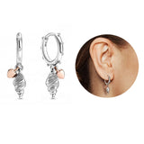 925 Silver Earrings Heart Feather Moon Drop Earrings
