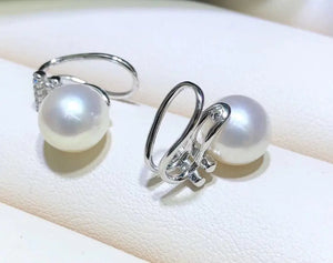 925 Silver Earrings Clip for Pearls Beads