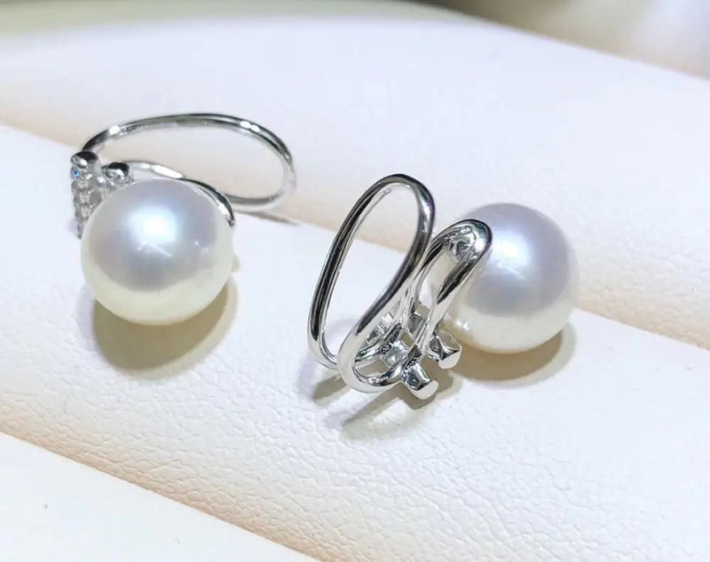 925 Silver Earrings Clip for Pearls Beads