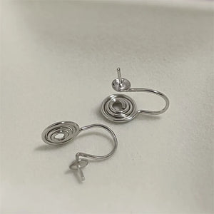 925 Sterling Silver Earrings Clip Findings for Beads Stones