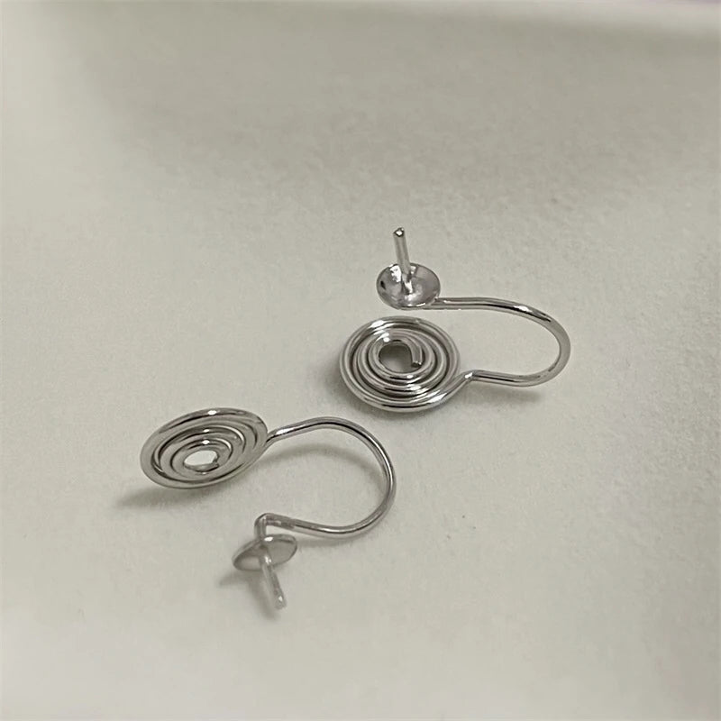 925 Sterling Silver Earrings Clip Findings for Beads Stones