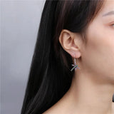 925 Silver Dragonfly Drop Earrings for Women Party Ear Jewelry