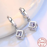 925 Silver CZ Earrings, Engagement Jewelry Women