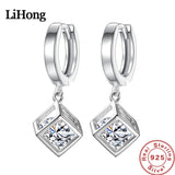 925 Silver CZ Earrings, Engagement Jewelry Women