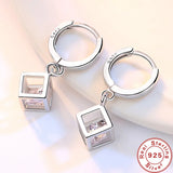 925 Silver CZ Earrings, Engagement Jewelry Women