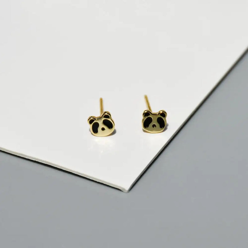 925 Silver Panda Bee Daisy Earrings Asymmetrical Star Moon Dinosaur Jewelry