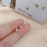 925 Silver Panda Bee Daisy Earrings Asymmetrical Star Moon Dinosaur Jewelry